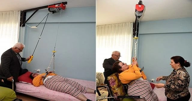 Hayata 'çelik halatlarla' bağlanıyor