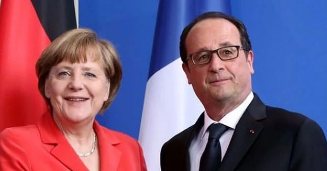 Merkel, Hollande ile bir araya geldi