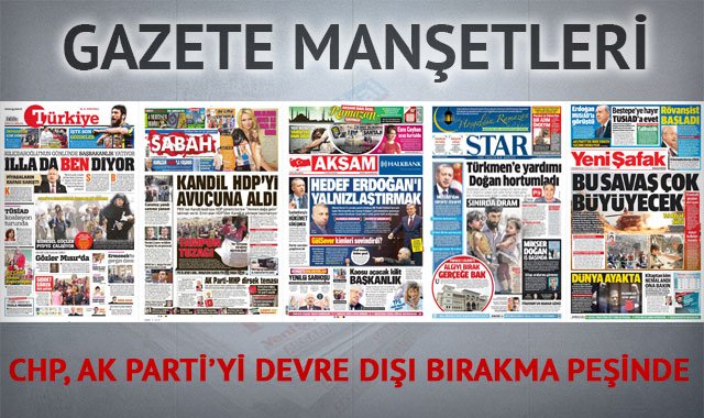 16 Haziran 2015 gazete manşetleri