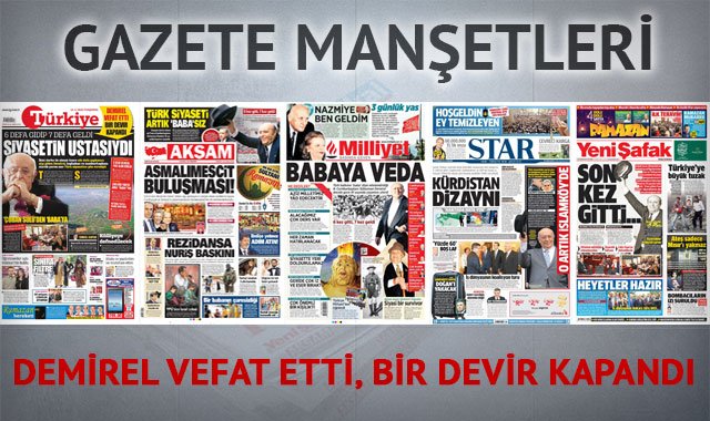 18 Haziran 2015 gazete manşetleri