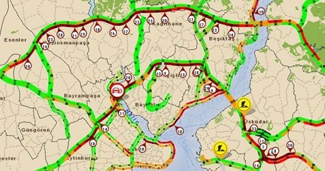 Bir kaza oldu İstanbul kilitlendi