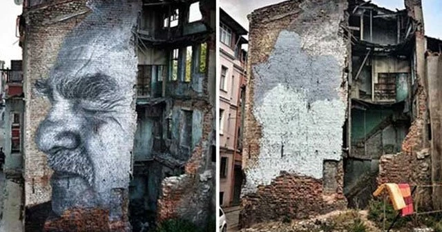 Birçok şehirde çizdi bir tek İstanbul'da tahrip edildi