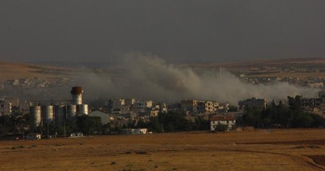 Kobani’de dumanlar yükseldi