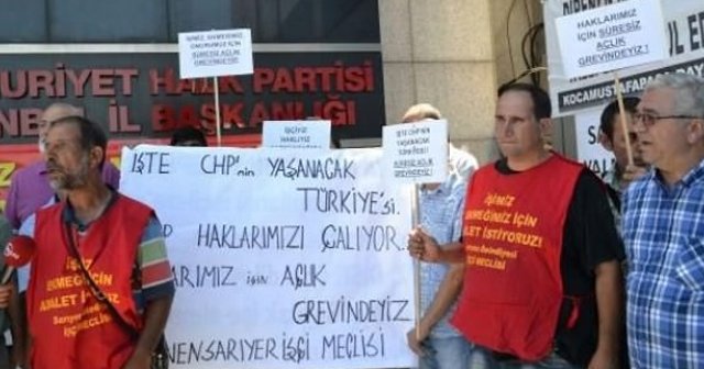 CHP İstanbul İl Başkanlığı önünde eylem