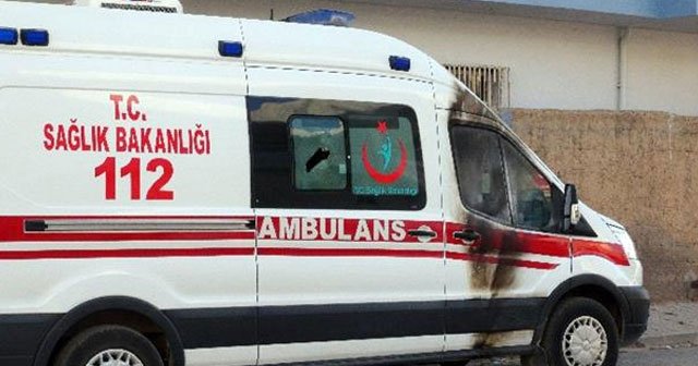 Ambulansa molotoflu saldırı