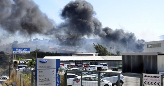 Bodrum&#039;da tehlikeli yangın