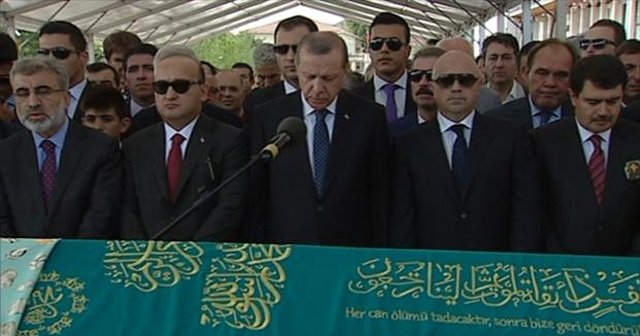 Cenaze törenine Cumhurbaşkanı Erdoğan da katıldı