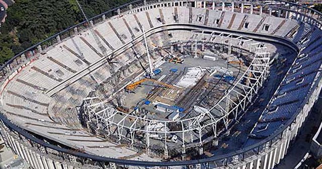 Vodafone Arena&#039;da inşaat geçici olarak durduruldu