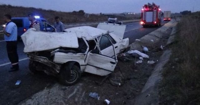 Çerkezköy yolunda trafik kazası, 1 ölü, 4 yaralı