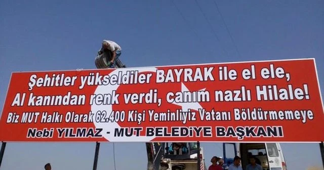 Mersin'de dikkat çeken tabela!
