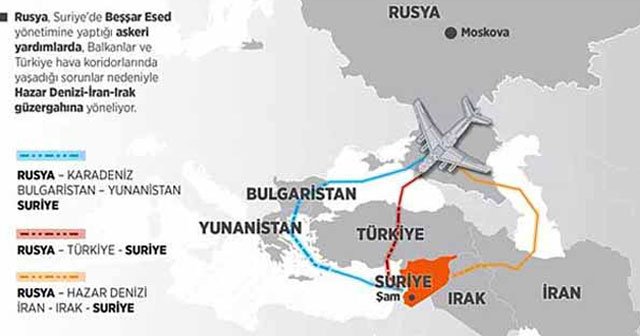 Rusya Suriye&#039;ye yardım için hava koridoru arayışında