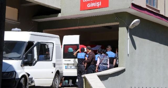 Şehit polisin cenazesi Erzurum’a getirildi