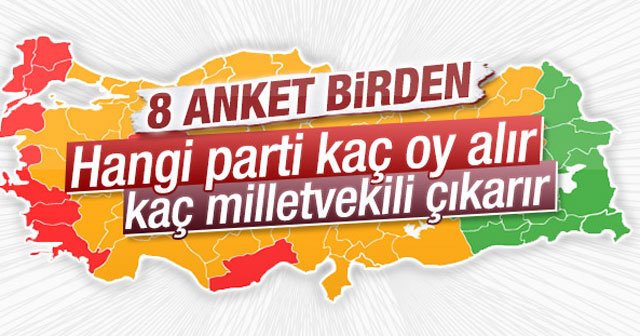 8 anket şirketinin son rakamları! Hangi parti yüzde kaçta