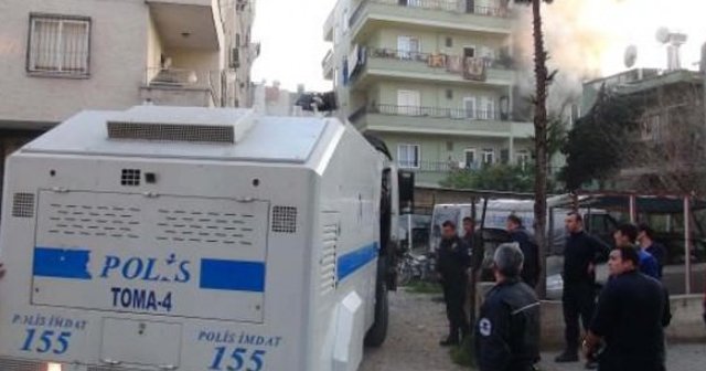 Nusaybin&#039;de TOMA&#039;ya el yapımı patlayıcı atıldı