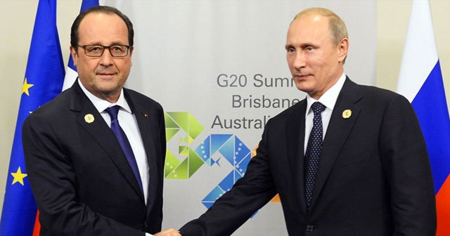 Fransa Cumhurbaşkanı François Hollande Rusya&#039;ya gitti