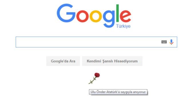 Google Atatürk&#039;ü unutmadı