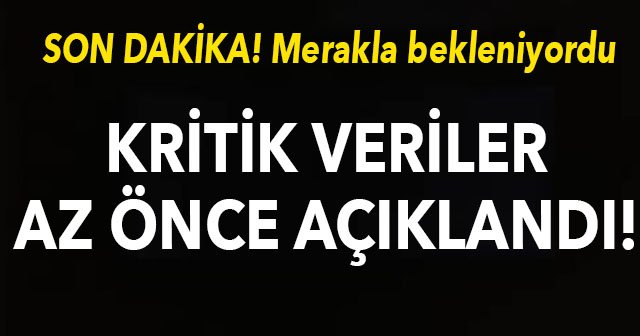 Merakla bekleniyordu! Kritik veriler az önce açıklandı