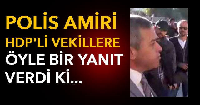 Polis amiri HDP&#039;li vekillere öyle bir yanıt verdi ki...