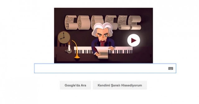 Google&#039;dan Beethoven&#039;ın doğum gününe özel doodle