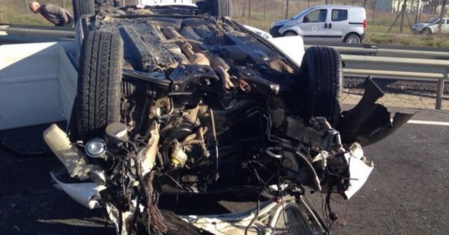 Tekirdağ&#039;da otomobille tanker çarpıştı, 5 yaralı