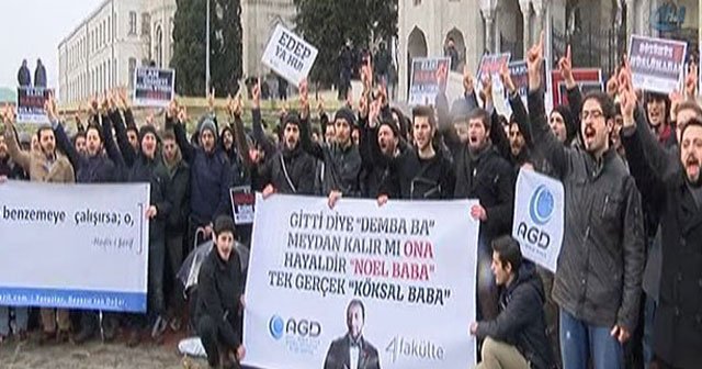 Üniversite öğrencilerinden yılbaşı protestosu