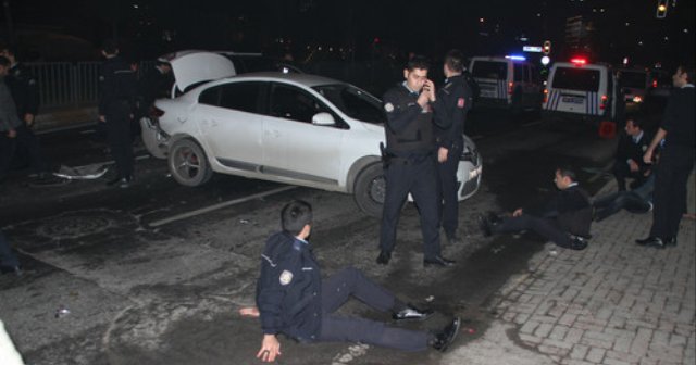 Uygulama yapan polislere cip çarptı, 9 yaralı