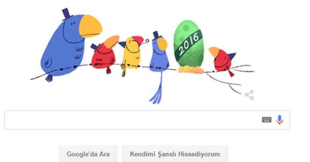 Yılbaşı 2015 Google&#039;da Doodle - Yeniyıl Doodle oldu