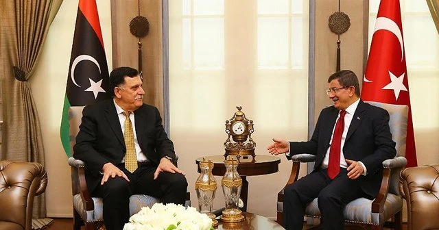 Başbakan Davutoğlu, Fayez Al-Sarraj ile görüştü