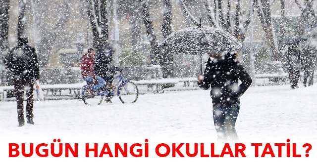 İstanbul Ankara okullar tatil mi hangi okullar tatil, güncel kar tatili olan iller - Tatil olan okullar öğrn