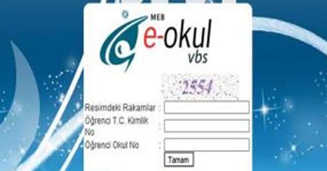 E okul, giriş -E Okul Veli, Bilgilendirme Sistemi, karne notu