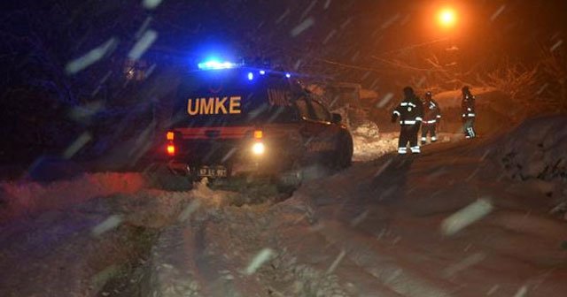 Köyde mahsur kalan hastasının imdadına UMKE yetişti