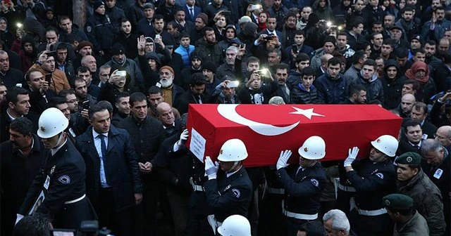 Şehit polis memuru Yıldırım son yolculuğuna uğurlandı