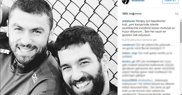 Arda Turan&#039;dan Burak Yılmaz mesajı