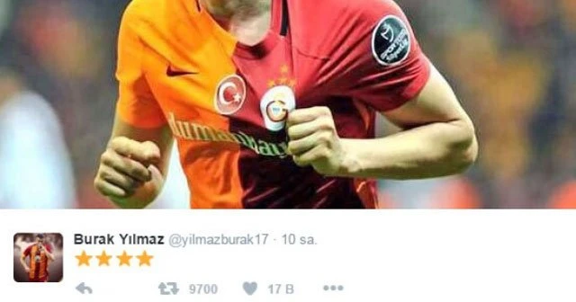 Burak Yılmaz'dan Galatasaray paylaşımı