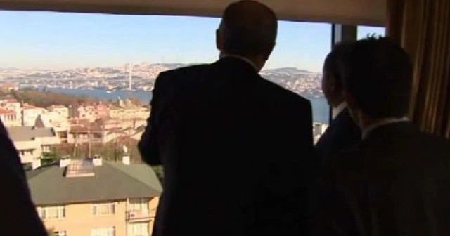 Erdoğan, konuk Cumhurbaşkanına inşaatı gösterdi