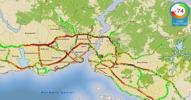 İstanbul&#039;da trafik durma noktasına geldi