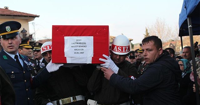 Şehit astsubay Semerci son yolculuğuna uğurlandı