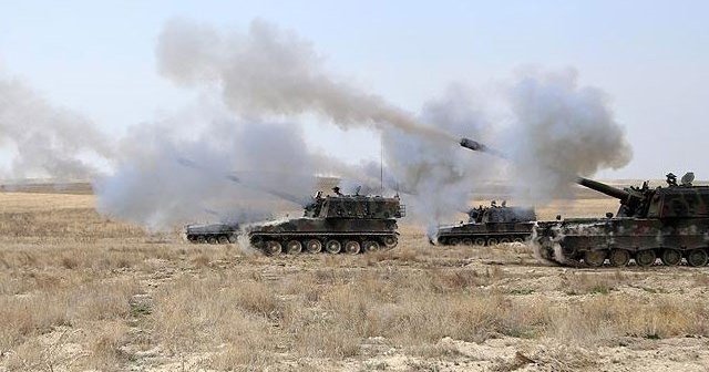 YPG bölgesinden ateş açıldı, obüsler karşılık verdi