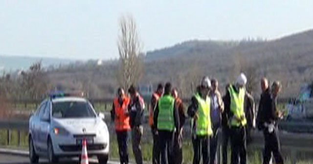 Çerkezköy TEM Otoyolu&#039;nda feci kaza, 1 ölü