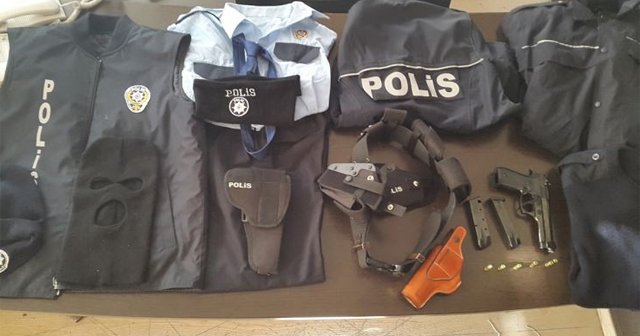 Erzurum&#039;da polis kıyafetiyle dolandırıcılık iddiası