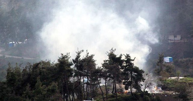 Türkmendağı'ndaki bir askeri alana top ve füze düştü