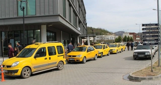 Zonguldak'ta taksicilerden eylem