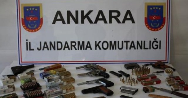 Ankara&#039;da çok sayıda mühimmat ele geçirildi