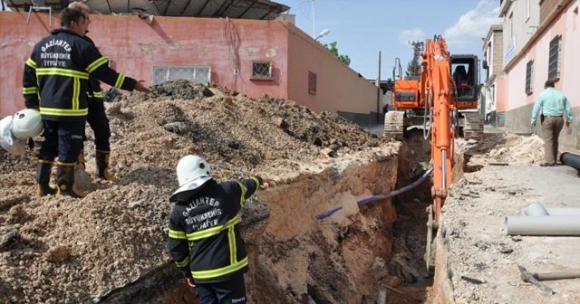 Gaziantep'te göçük, 1 yaralı