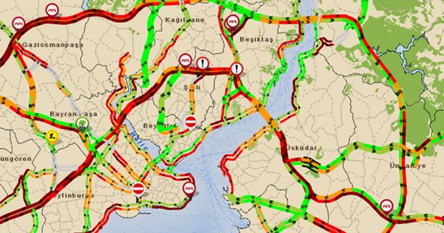 İstanbul&#039;da çıldırtan cumartesi trafiği