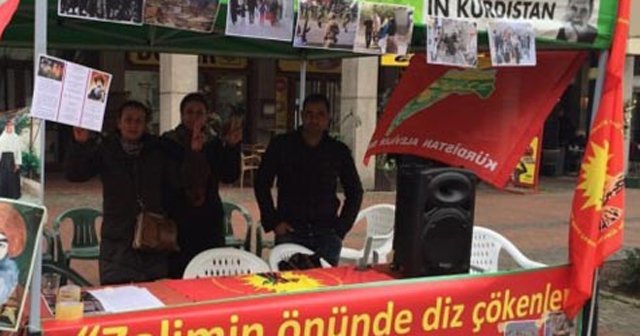 PKK&#039;lılar çadır kurdu, Dortmund polisi korumalık yaptı