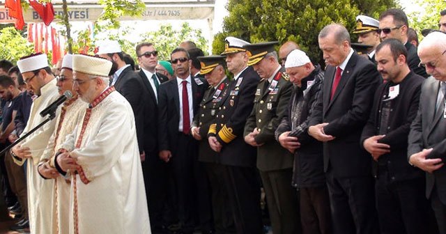 Şehidin cenaze törenine Erdoğan da katıldı
