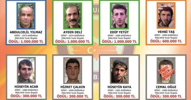 Teröristlerin fotoğrafları billbordlarda