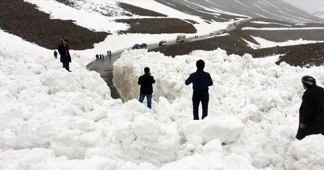 Van-Bahçesaray yoluna çığ düştü