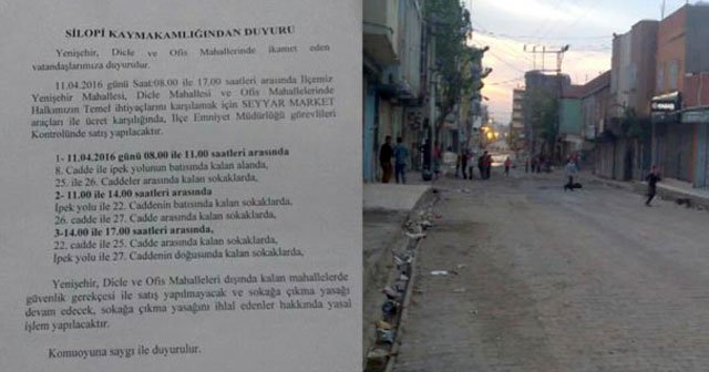 Yasağın olduğu Silopi’de sokaklarda ’seyyar market’ satış yapacak